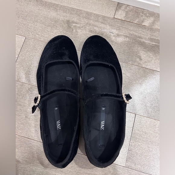 Zara ballerina flats velvet - Picture 4 of 5